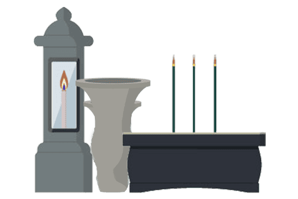 花立て・ろうそく立て・線香立ての一式交換